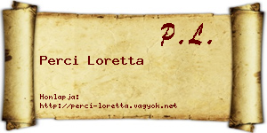 Perci Loretta névjegykártya